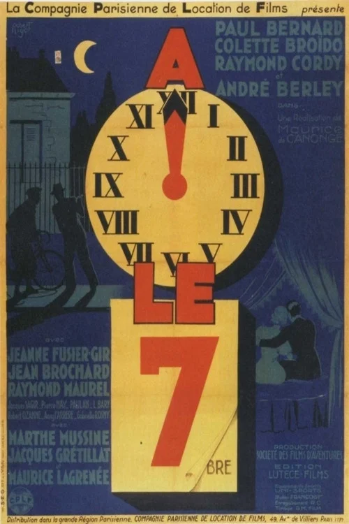 Movie poster for À minuit, le 7 (1937)