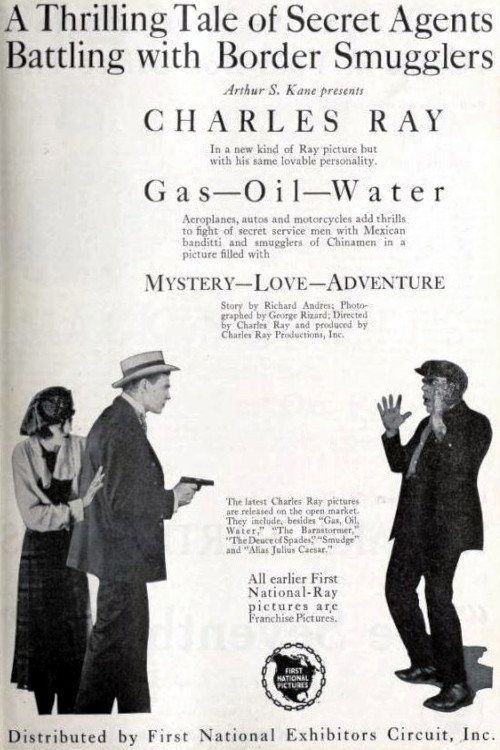 Movie poster for Gas, Oil and Water (1922)