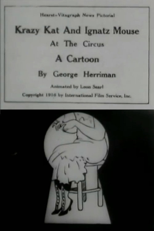 Movie poster for Krazy Kat and Ignatz Mouse at the Circus (1916)