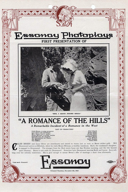 Movie poster for A Romance of the Hills (1913)
