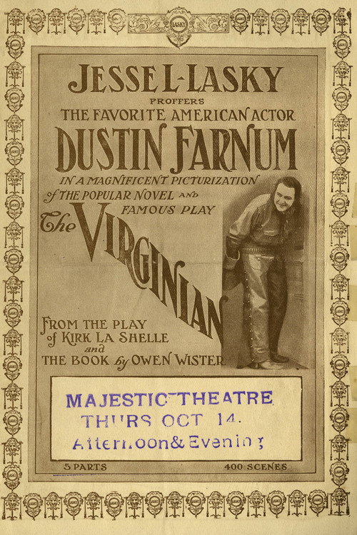 Movie poster for The Virginian (1914)