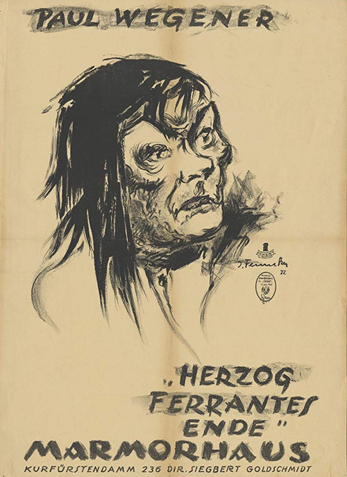 Movie poster for Herzog Ferrantes Ende (1922)