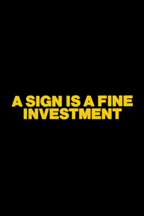 Movie poster for A Sign is a Fine Investment (1983)