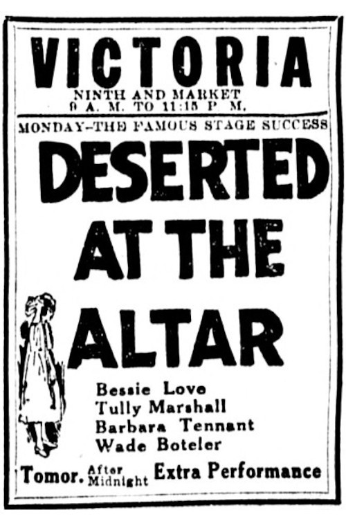 Movie poster for Deserted at the Altar (1922)