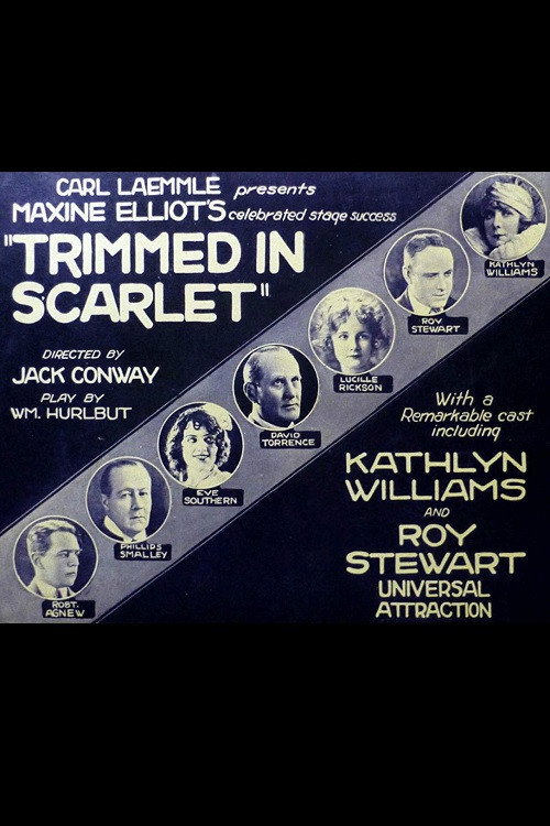 Movie poster for Trimmed in Scarlet (1923)