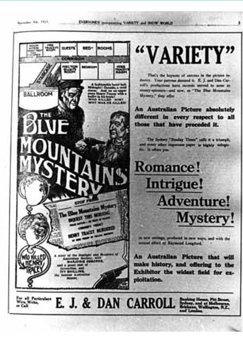 Movie poster for The Blue Mountains Mystery (1921)