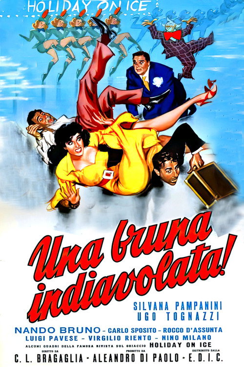 Movie poster for Una bruna indiavolata! (1951)