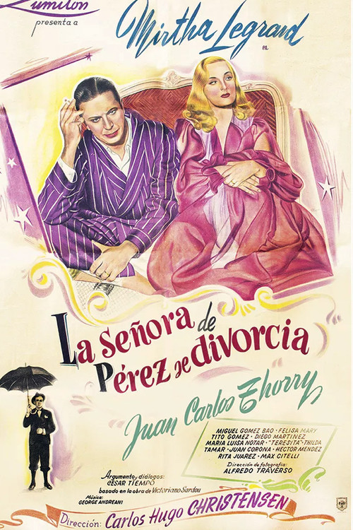 Movie poster for La señora de Pérez se divorcia (1945)