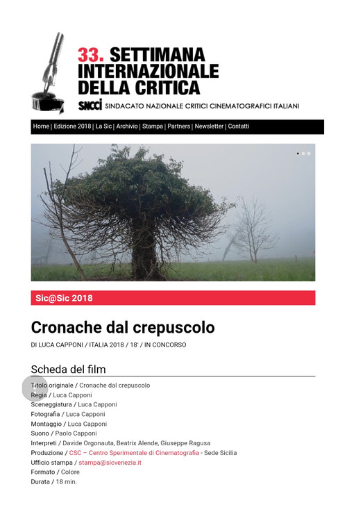 Movie poster for Cronache dal crepuscolo (2018)