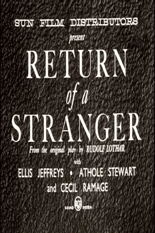 Movie poster for Return of a Stranger (1937)