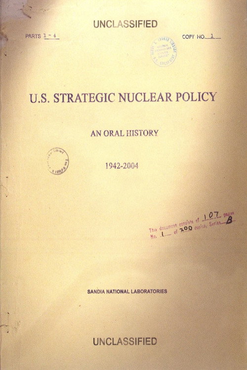 Movie poster for U.S. Strategic Nuclear Policy (2005)