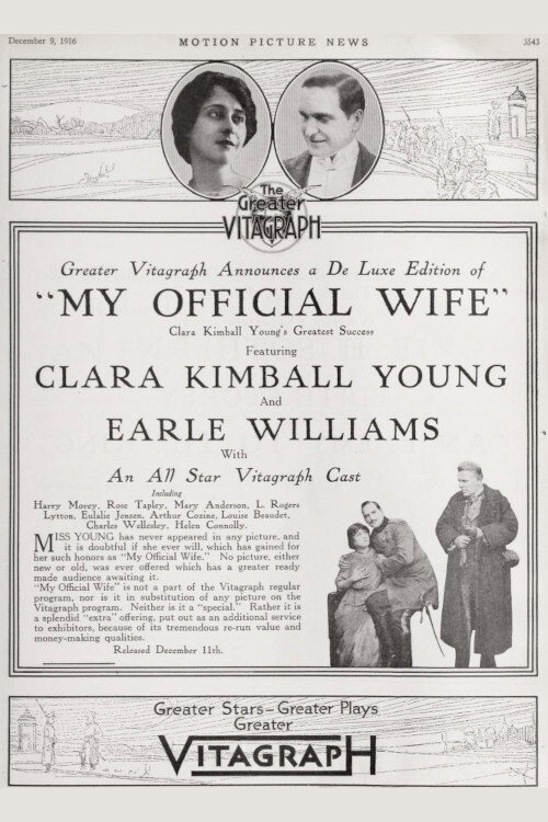 Movie poster for My Official Wife (1914)