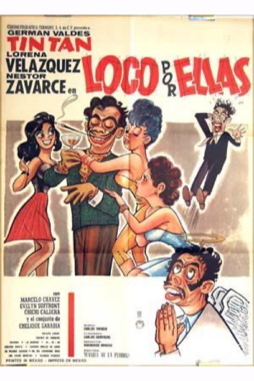 Movie poster for Loco por ellas (1966)