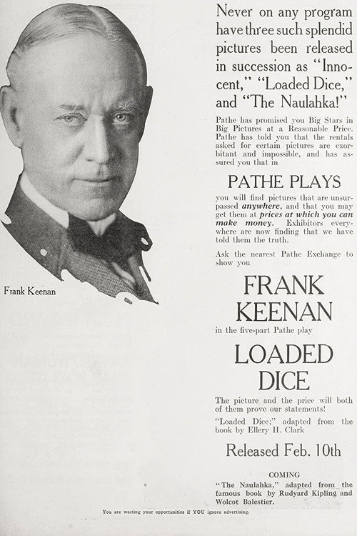 Movie poster for Loaded Dice (1918)