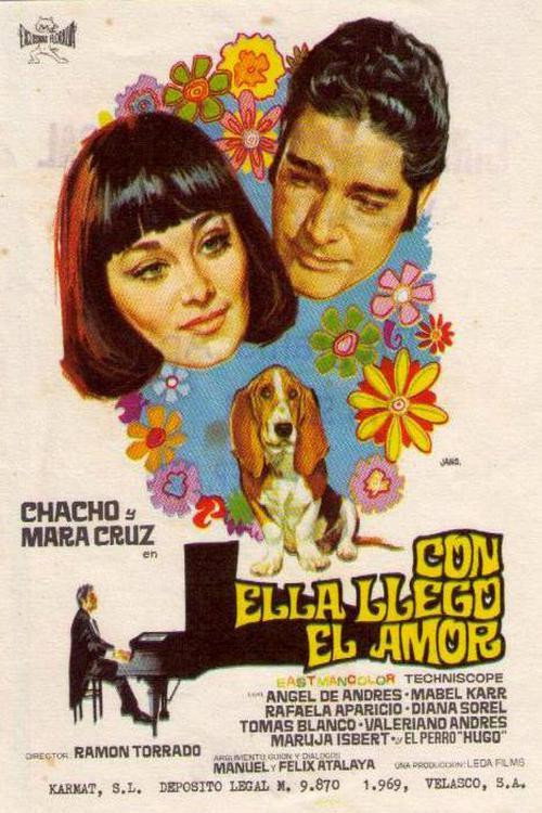 Movie poster for Con ella llegó el amor (1970)