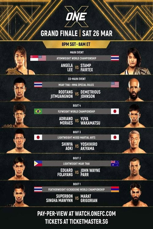 Movie poster for One Championship: X (2022)