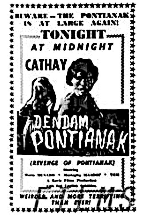 Movie poster for Dendam Pontianak (1957)