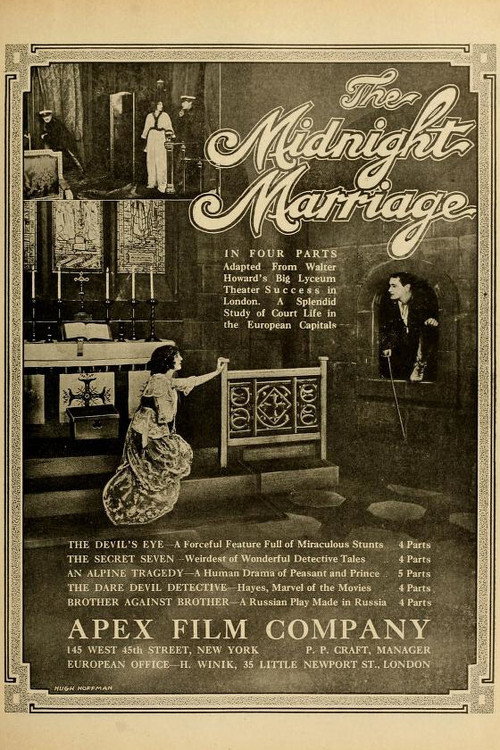 Movie poster for The Midnight Wedding (1914)