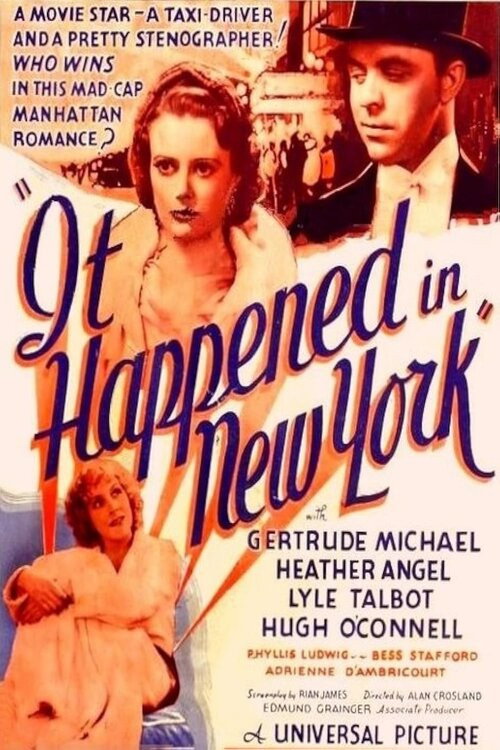Movie poster for It Happened in New York (1935)