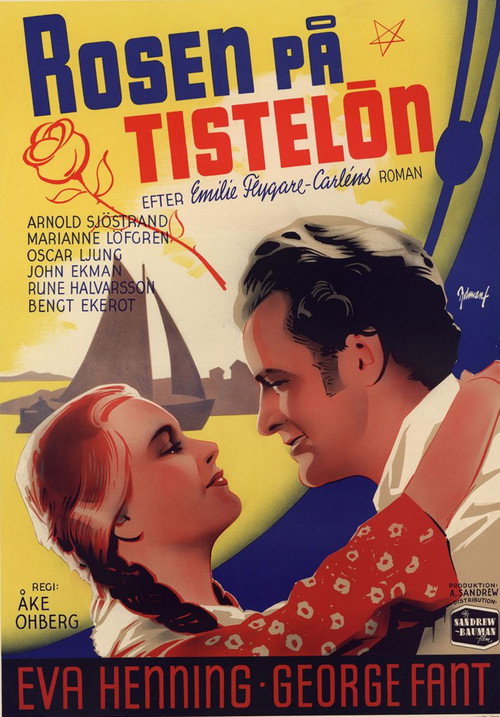 Movie poster for Rosen på Tistelön (1945)