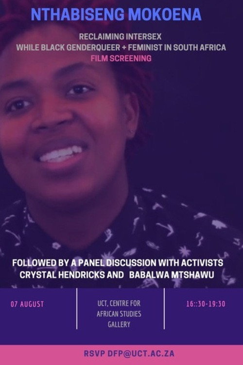 Movie poster for Reclaiming Intersex (while Black, genderqueer and feminist in South Africa) (2019)
