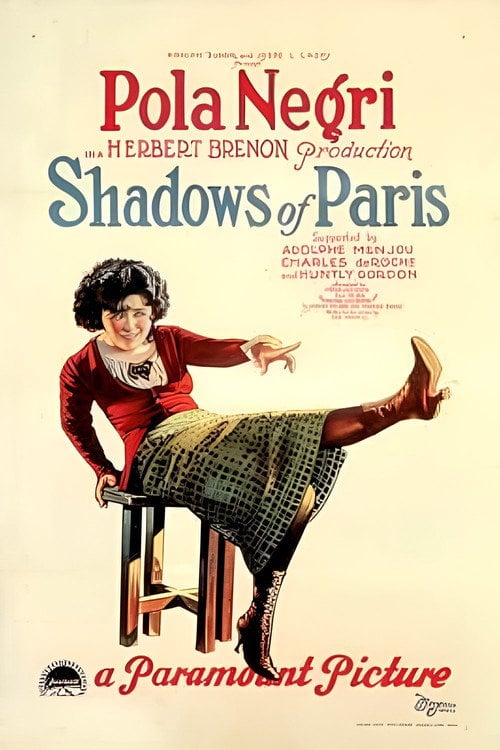 Movie poster for Shadows of Paris (1924)