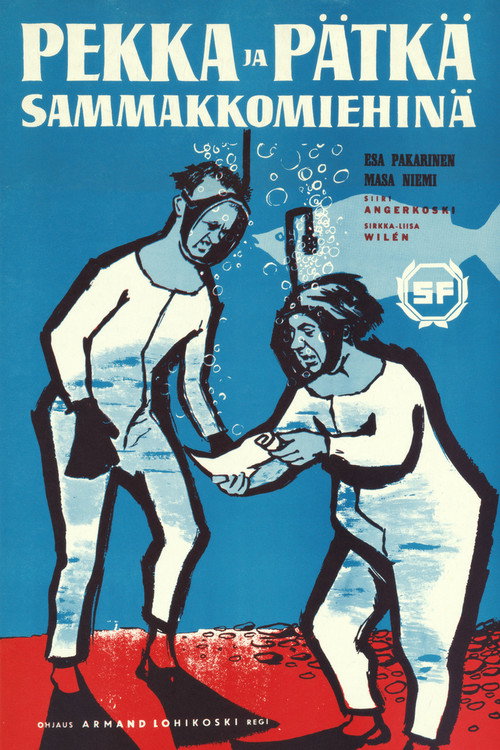 Movie poster for Pekka ja Pätkä sammakkomiehinä (1957)