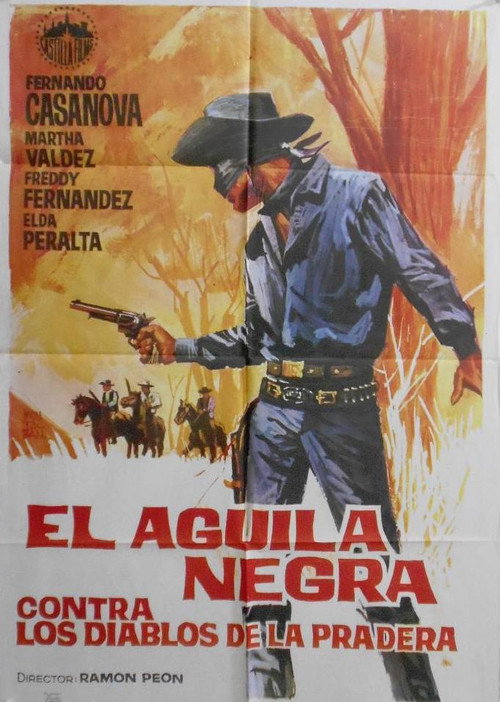 Movie poster for El águila negra contra los enmascarados de la muerte (1958)