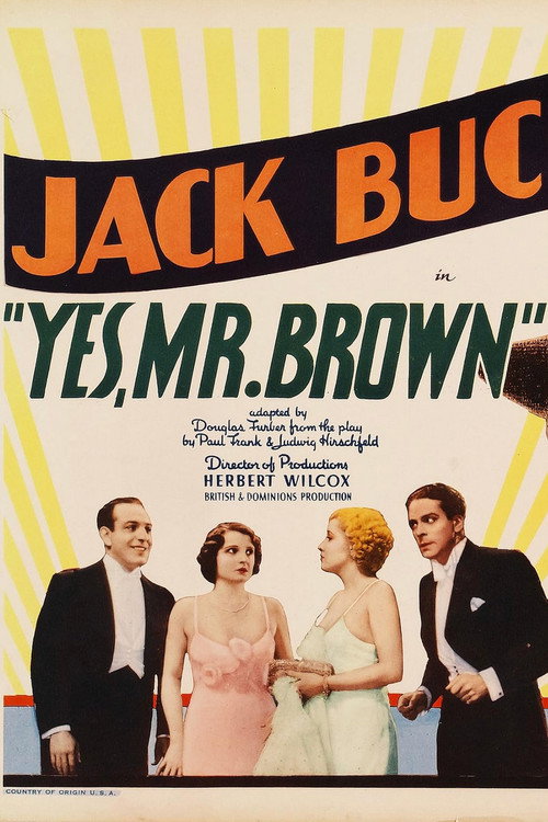 Movie poster for Yes, Mr. Brown (1933)