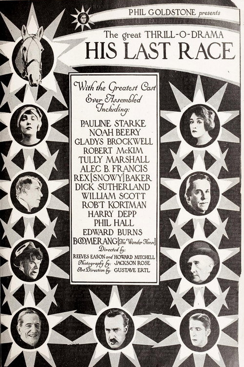 Movie poster for His Last Race (1923)