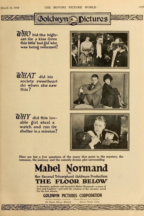 Movie poster for The Floor Below (1918)
