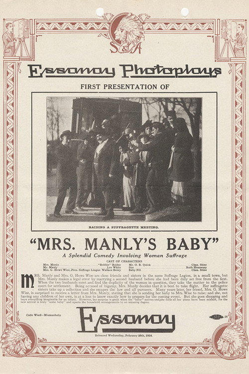Movie poster for Mrs. Manly's Baby (1914)
