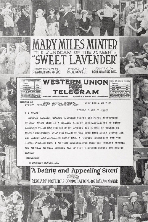 Movie poster for Sweet Lavender (1920)