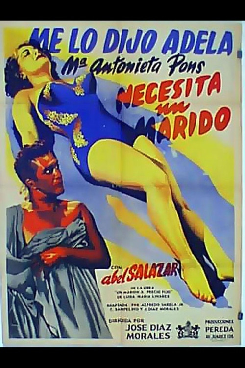 Movie poster for Necesito un marido (1955)