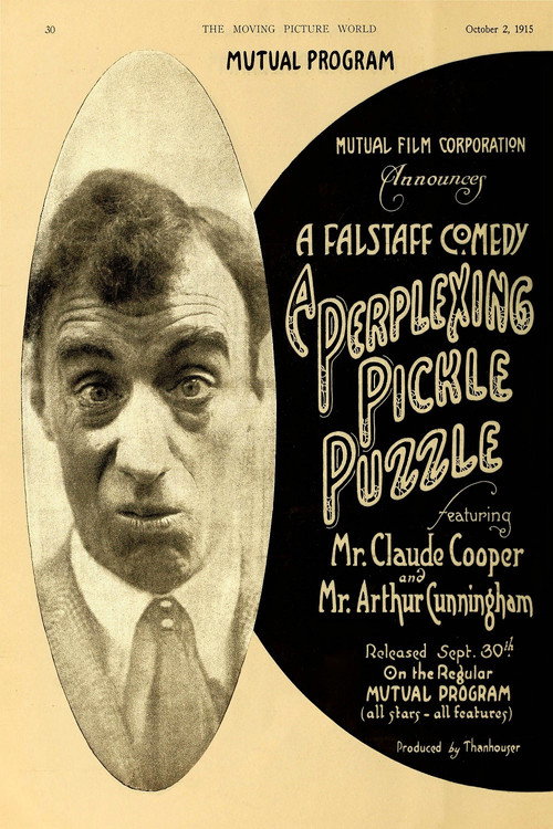 Movie poster for A Perplexing Pickle Puzzle (1915)