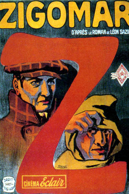 Movie poster for Zigomar the Eelskin (1911)