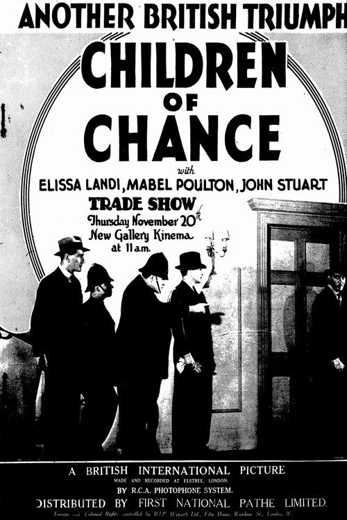 Movie poster for Children of Chance (1930)