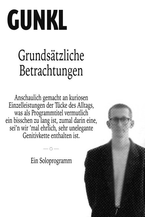 Movie poster for Gunkl: Grundsätzliche Betrachtungen (2008)