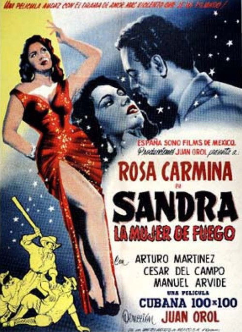 Movie poster for Sandra, the Woman of Fire (1954)