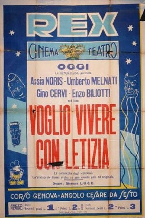 Movie poster for Voglio vivere con Letizia (1937)
