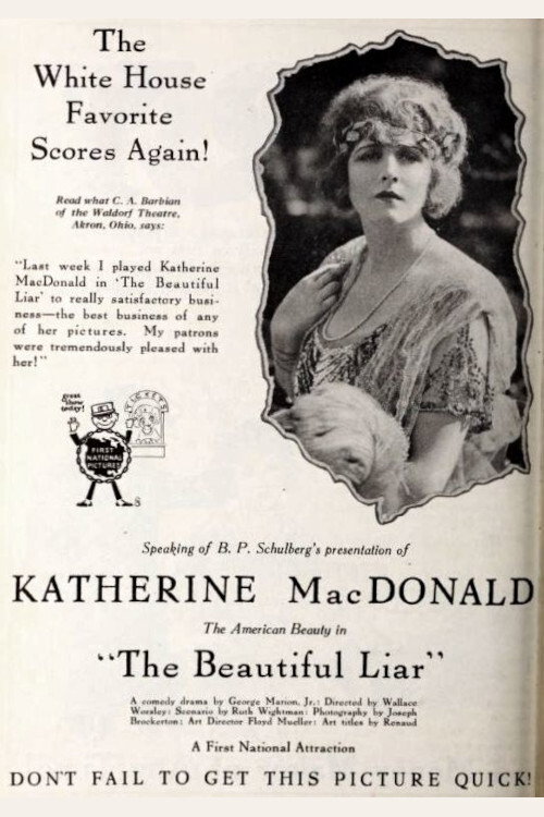 Movie poster for The Beautiful Liar (1921)