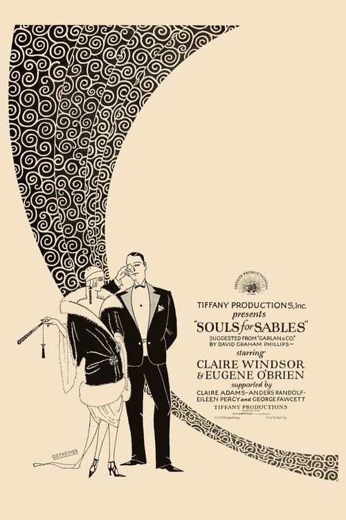 Movie poster for Souls for Sables (1925)