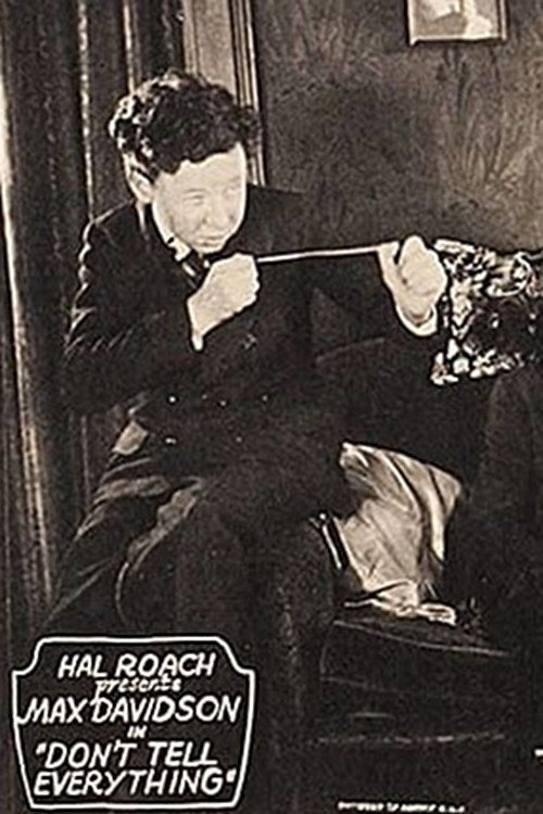 Movie poster for Don't Tell Everything (1927)