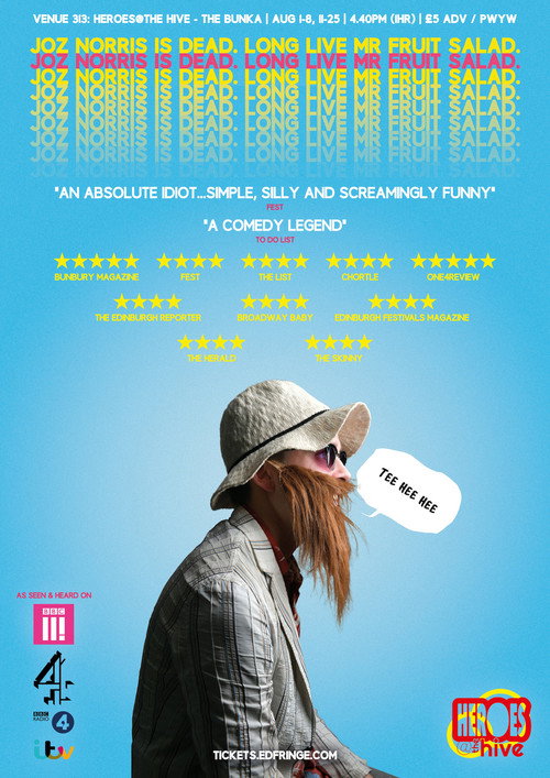 Movie poster for Joz Norris Is Dead. Long Live Mr Fruit Salad.