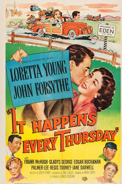 Movie poster for It Happens Every Thursday (1953)