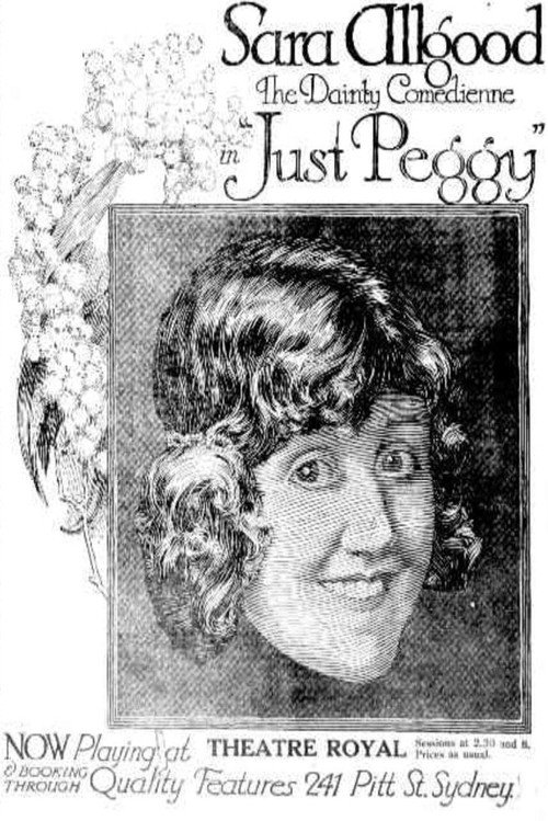 Movie poster for Just Peggy (1918)