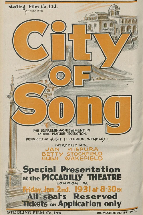 Movie poster for City of Song (1931)