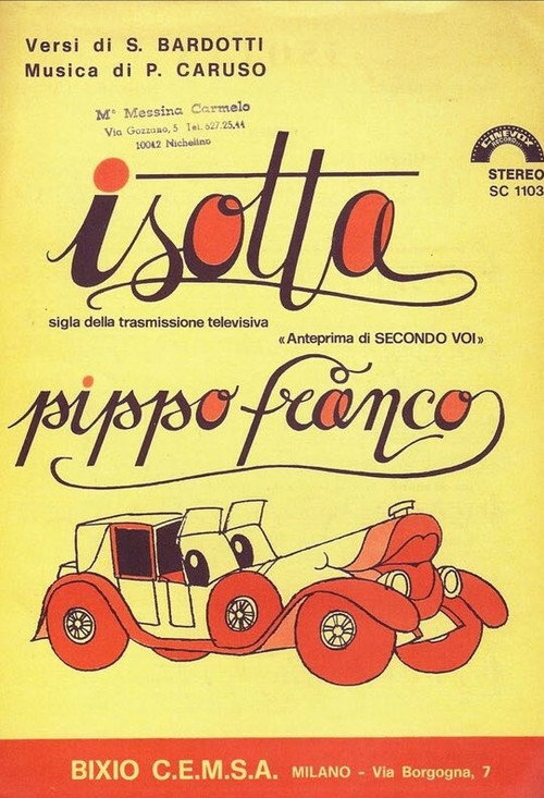 Movie poster for ISOTTA (SIGLA TV "SECONDO VOI") (1977)