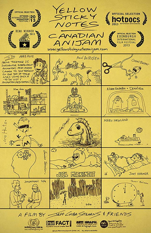 Movie poster for Yellow Sticky Notes: Canadian Anijam (2013)