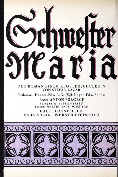Movie poster for Mária növér (1929)
